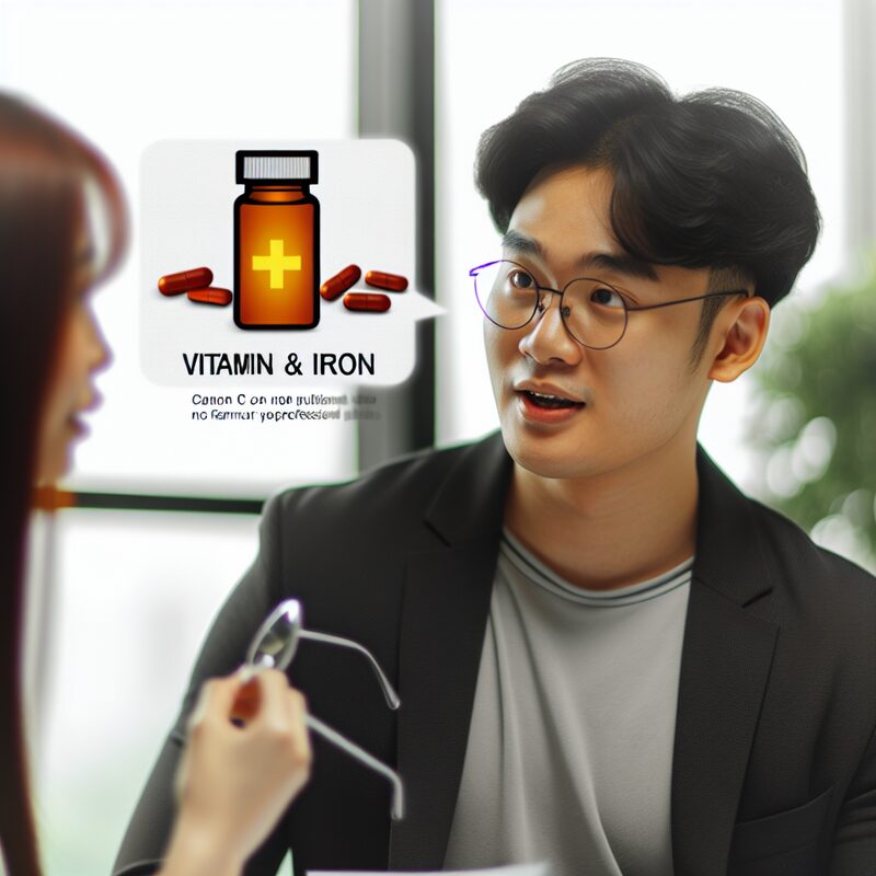 비타민 C와 철분 보충제